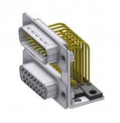 Złącze męskie podwójne D-Sub Deltron Connectors DPB 15PN70/15SN70, rzędy: 2, styki: 15, 180 °, 1 szt.