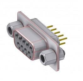 Złącze żeńskie D-Sub Deltron Connectors DTS09SY/2M85UNB5, rzędy: 2, styki: 9, 180 °, 1 szt.
