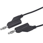VOLTCRAFT Przewód pomiarowy złącze męskie, lamelkowe 4 mm złącze męskie, lamelkowe 4 mm 1.00 m czarny 1 szt.