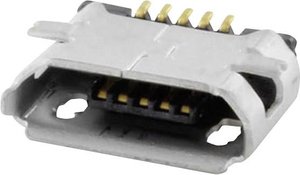 Gniazdo do zabudowy Micro USB econ connect MICUB5BBS, 1 szt.