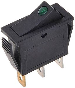Przełącznik ON/OFF IWH grün 19030, 12 V, 10 A
