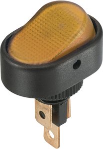 TRU COMPONENTS Przełącznik TC-R13-133B3 12 V/DC 30 A 1 x wył/wł  zatrzask 1 szt.  żółty
