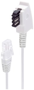 Shiverpeaks BASIC-S kabel połączeniowy telefon wtyk TAE-F na wtyk RJ45, kabel routera DSL VDSL, biały, 3 m DSL kabel Shiverpeaks BS12-09046, 1 szt.