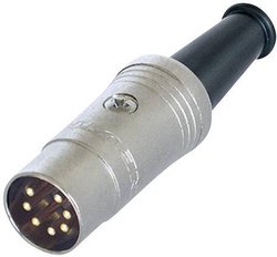 Złącze męskie okrągłe DIN NYS323G Rean AV NYS323G złącze męskie proste Ilość styków: 7  czarny 1 szt.