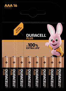 Bateria AAA/R03 Duracell Plus-AAA CP16  1.5 V 16 szt.