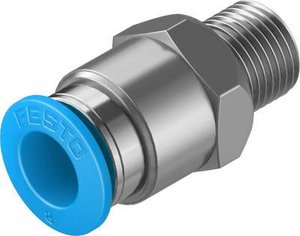 Łącznik prosty FESTO QS-1/8-8    Średnica rury: 8 mm  Rozmiar gwintu: R1/8 1 szt.