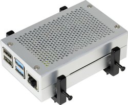 VESA - Dinrail - uchwyt - metalowy na mini PC / PI Zestaw mocujący Joy-it czarny