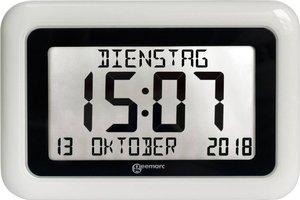 Zegar Geemarc sterowany radiowo z dużym wyświetlaczem Zegar radiowy Geemarc 1558322, cyfrowy, Kwarcowy