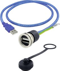 Złącze męskie USB encitech 1310-0004-03, USB Typu-A, 1.50 m, 1 szt.