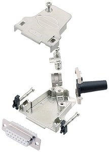Zestaw listew żeńskich D-Sub encitech D45ZF15-DBS-W-K 6355-8046-12, rzędy: 2, styki: 15, 45 °, 1 szt.