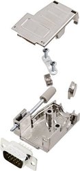 Zestaw listew męskich D-Sub encitech DSSK09-M-HDP15-K 6355-0085-01, rzędy: 3, styki: 15, 45 °, 180 °, 1 szt.