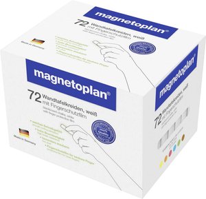 Magnetoplan kreda na tablicy ściennej, biały, opakowanie zawiera 72 sztuk Kreda do tablicy Magnetoplan 12305, 72 szt.