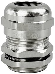 TRU COMPONENTS  Dławnica kablowa  M20  mosiądz (niklowany) Dławnica kablowa TRU COMPONENTS TC-10302832, 1 szt.