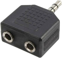 LogiLink CA1002  Jack Audio Przejściówka, adapter  czarny