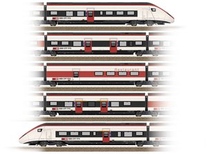 Szybki zespół trakcyjny H0 RABe 501 Giruno z SBB Pociąg osobowy H0 TRIX H0  25810
