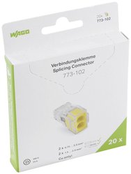Złącze do puszki podtynkowej WAGO 773-102, PIN: 2, 400 V, 24 A, 20 szt.