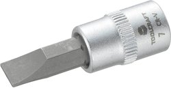 Końcówka klucza nasadowego 6,3 mm (1/4'') z bitem krzyżowym 7 mm Nasadka trzpieniowa TOOLCRAFT 816067 płaski 1 szt.