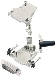 Zestaw listew męskich D-Sub encitech D45ZF15-DBP-W-K 6355-8046-02, rzędy: 2, styki: 15, 45 °, 1 szt.