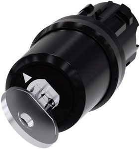 Przełącznik kluczykowy Siemens 3SU1000-5BF01-0AA0 pierścień przedni z tworzywa sztucznego czarny 1 x 90 °  1 szt.