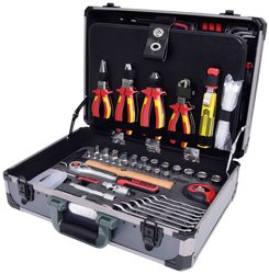 Walizka narzędziowa dla elektryków 1/4",+1/2",, 128 szt. Zestaw narzędzi KS Tools 911.0628
