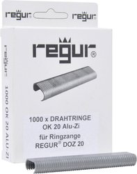 Pierścienie z drutu Regur OK 20 alu-cynk  1000 szt.  Regur  60715  Wymiary (D x S x W) 10 x 90 x 23 mm