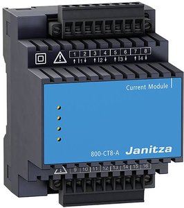 Wielokanałowy moduł pomiaru prądu dla prądu roboczego  Janitza Modul 800-CT8-A
