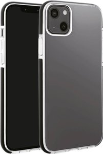 Vivanco Rock Solid Futerał backcase Apple iPhone 13 przeźroczysty, czarny Ładowarka indukcyjna, Odporny na wstrząsy