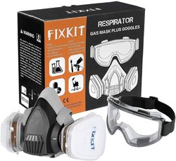Profesjonalna maska oddechowa A1P3 filtr przeciwpyłowy, gogle  Model 720 91186 Zestaw półmaski oddechowej