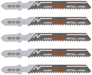 Brzeszczoty do wyrzynarek, do obróbki metalu, bimetaliczne, 5 x średnie kwb  621225 5 szt.