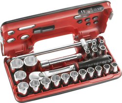 Klucze nasadowe zestaw Facom  SL.DBOX4 1/2'' (12.5 mm)