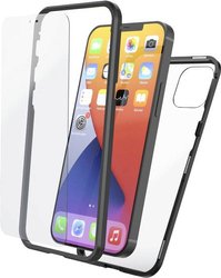 Hama Cover Magnetic+Glas Cover Apple iPhone 12 czarny, przeźroczysty Pyłoszczelna, Odporny na wstrząsy