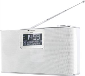 Radio soundmaster DAB700WE DAB+, UKW funkcja głośnomówiąca, zawiera mikrofon, funkcja budzika biały