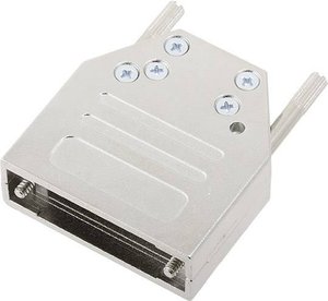 Obudowa złącza D-SUB encitech DTZI15-K 6560-0305-02, metal, 180 °, 1 szt.