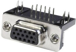 Listwa żeńska D-Sub econ connect BU15HDW/G, rzędy: 3, styki: 15, 90 °, 1 szt.