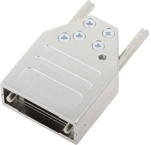 Obudowa złącza D-SUB encitech DTZI09-K 6560-0305-01, metal, 180 °, 1 szt.
