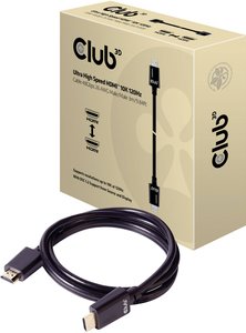 Kabel Ultra High Speed HDMI™ 10K 120Hz 48Gbps 26AWG wtyk/wtyk 3 m Kabel HDMI club3D CAC-1373, trudnopalny, 3.00 m