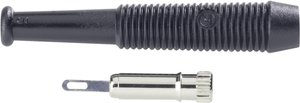 Gniazdo bananowe miniaturowe SKS Hirschmann MKU 1, O 2 mm, 6 A, czarne