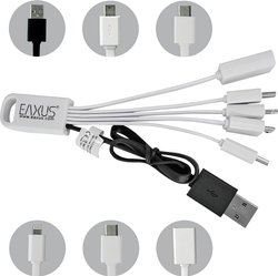 Kabel ładujący 5w1 USB 2.0 z Mini, wtyczka micro USB, Typ C, 8-pin, złącze Eaxus 4260183015390