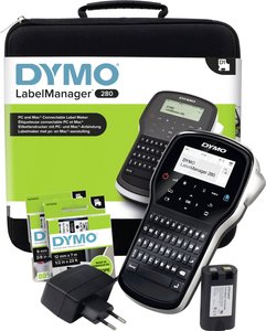 Drukarka etykiet DYMO LabelManager 280 Kit, Przystosowana do taśmy: D1