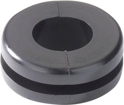 Przepusty HellermannTyton, HV1303-PVC-BK-M1, 633-03030, (Ø x W) 15.9 mm x 6.4 mm, czarny, 1 szt.