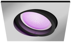 Reflektor sufitowy LED Philips Lighting Hue White & Col. Amb. Centura Einbauspot eckig aluminium 350lm Hue 871951433880700 5.7 W