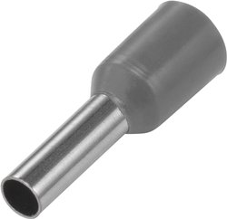 Końcówka rurkowa TRU COMPONENTS E25-08GY 1091281, Izolowane częściowo, 2.50 mm²  x 8 mm, 100 szt.