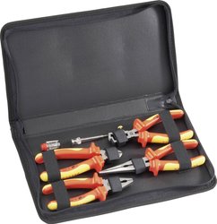 Zestaw szczypiec VDE z próbnikiem napięcia, 5 szt. Zestaw szczypiec TOOLCRAFT 821033, 4 szt.