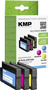 KMP Tusz Zamiennik HP 951XL, CN046AE, CN047AE, CN048AE Cyjan, Magenta, Żółty  atrament KMP H101V 1723,4050, 1 zest.