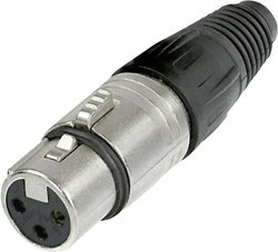 Złącze męskie XLR NC3FX Neutrik NC3FX złącze żeńskie proste Ilość styków: 3 srebrny 1 szt.