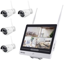 Inkovideo  INKO-AL3003-4 WLAN IP-Zestaw monitorujący 4-kanałowy z 4 kamerami 1280 x 960 px