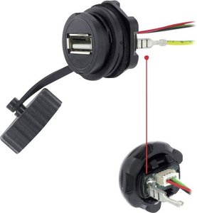 Złącze męskie USB encitech 1310-0005-01, USB Typu-A, 2.00 m, 1 szt.