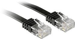 Kabel LAN LINDY 47520, 1 szt., RJ45, CAT 6, U/UTP, 0.30 m, czarny