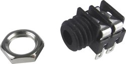 Złącze męskie jack 3,5 mm FCR1291 Cliff FCR1291 złącze żeńskie do wbudowania poziomego Ilość styków: 2 mono czarny 1 szt.