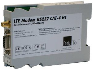 Modem czterozakresowy LTE GSM Quadband RS232 montowany na szynie DIN Modem LTE ConiuGo 700600250S 1 szt.